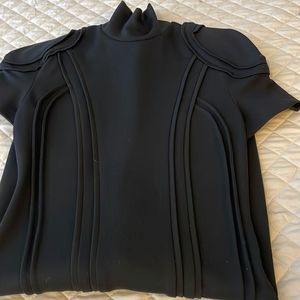 BESSINI BLACK TURTLENECK BODYCON DRESS